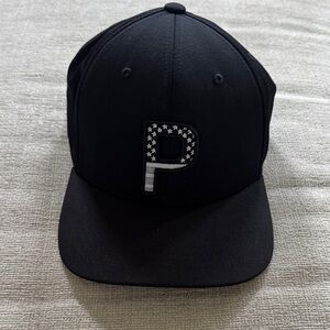 Puma Black Cap with Starry 'P' Logo